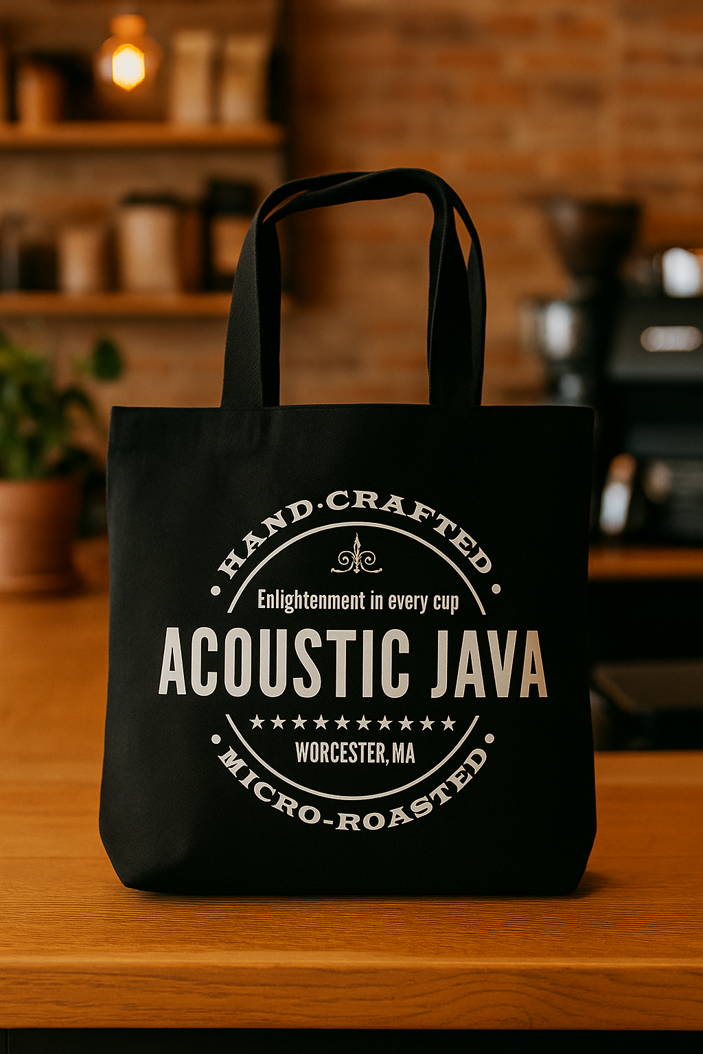 Acoustic Java Tiger Tote